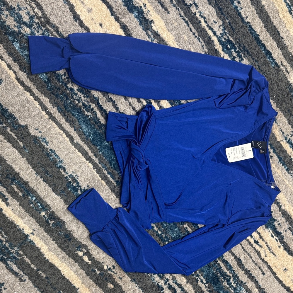 Royal Blue Silk Top